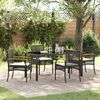vidaXL Conjunto de Comedor de Jard&iacute;n 5 pcs Negro rat&aacute;n sint&eacute;tico