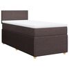 vidaXL Cama box spring con colchón tela marrón oscuro 90x200 cm