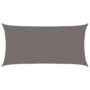 vidaXL Toldo Vela 2 x 6 m HDPE Rectangular Gris Claro