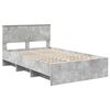 vidaXL Estructura de cama con cabecera Gris Concreto 120 x 123 cm