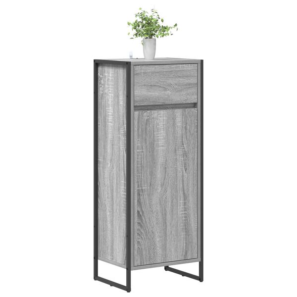 vidaXL Gabinete de Ba&ntilde;o con caj&oacute;n Gris Sonoma 40 x 30 x 100 cm
