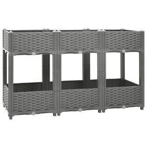 vidaXL Arriate polipropileno 120x40x71 cm