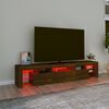 vidaXL Mueble de TV con luces LED marr&oacute;n roble 200x36,5x40 cm