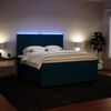 vidaXL Cama box spring con colch&oacute;n terciopelo azul 180x200 cm