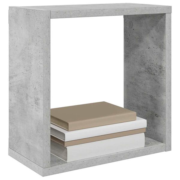 vidaXL Estantes cubo de pared 6 unidades gris 30x15x30 cm