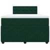 vidaXL Cama box spring con colch&oacute;n terciopelo verde oscuro 120x200 cm