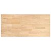 vidaXL Encimera de cocina rectangular madera maciza roble