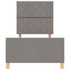 vidaXL Estructura de cama con cabecera Taup&eacute; 100 x 200 cm tela