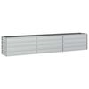 vidaXL Arriate de acero galvanizado plateado 240x40x45 cm