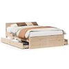 vidaXL Cama con cabecero sin colch&oacute;n madera maciza de pino 140x190 cm