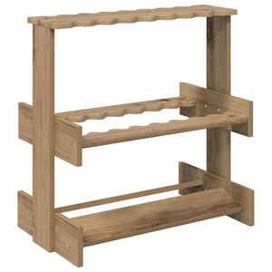 vidaXL soporte para tacos de billar Madera de ingenier&iacute;a Roble artisan