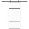 vidaXL Puerta corredera con set herrajes negro 90x205 cm vidrio ESG