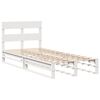 vidaXL Estructura cama sin colch&oacute;n madera maciza pino blanca 100x200cm