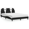 vidaXL Cama Viana con colch&oacute;n cuero sint&eacute;tico negro y blanco 140x200 cm