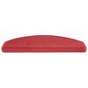 vidaXL Felpudos para escaleras 30 unidades 65x24x4 cm Rojos Semicirculares Grandes