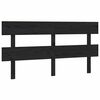 vidaXL Cabecero de cama madera maciza de pino negro 164x3x81 cm