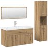 vidaXL Juego de muebles ba&ntilde;o 4 piezas madera ingenier&iacute;a roble artisan