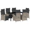 vidaXL Conjunto de Comedor de Jard&iacute;n 7 pcs Gris claro rat&aacute;n sint&eacute;tico