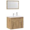 vidaXL Juego de muebles ba&ntilde;o 2 piezas madera ingenier&iacute;a roble artisan
