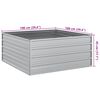 vidaXL Arriate de acero galvanizado plateado 100x100x45 cm
