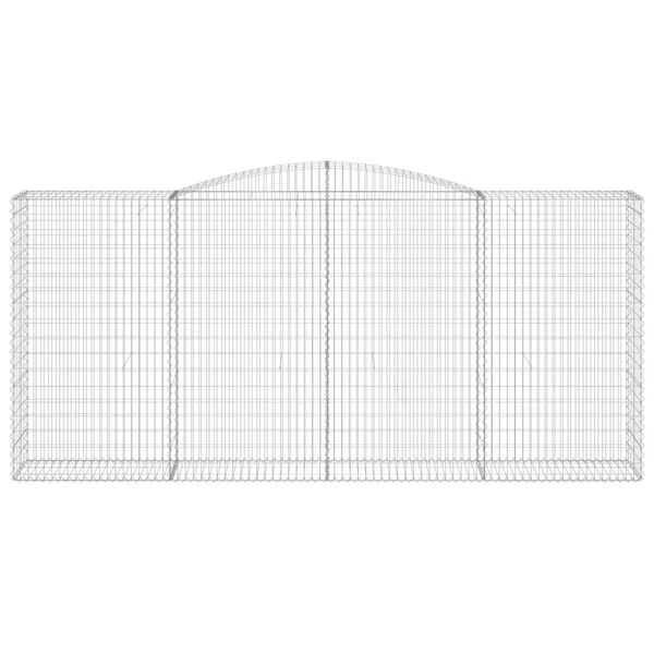 vidaXL Cestas de gaviones 5 uds forma de arco hierro 400x50x180/200 cm