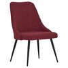 vidaXL Sillas de comedor 4 unidades tela rojo tinto