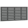 vidaXL Cabecero de cama de pared madera maciza pino gris 141x3x63 cm