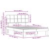 vidaXL Estructura de Cama con Cabecera Tapizada Negro 120 x 200 cm