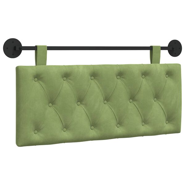 vidaXL Cabecera Colgante Verde claro 110 x 55 x 7 cm Terciopelo