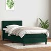 vidaXL Cama box spring con colch&oacute;n terciopelo verde oscuro 90x210 cm