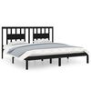 vidaXL Estructura de cama de madera maciza de pino negro 200x200 cm