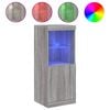 vidaXL Aparador con luces LED gris Sonoma 41x37x100 cm
