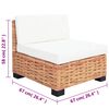 vidaXL Juego de sofás de 18 piezas ratán natural