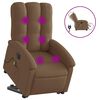 vidaXL Sill&oacute;n de masaje el&eacute;ctrico reclinable elevable tela marr&oacute;n