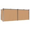 vidaXL Cenador con cortinas acero gris taupe 6x3 m