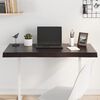 vidaXL Tablero mesa madera tratada borde vivo marr&oacute;n 100x40x(2-6) cm