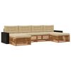 vidaXL Conjunto de sof&aacute;s de exterior 6 uds. Madera de Acacia S&oacute;lida