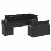 vidaXL Set de sof&aacute;s de jard&iacute;n 8 piezas y cojines rat&aacute;n sint&eacute;tico negro