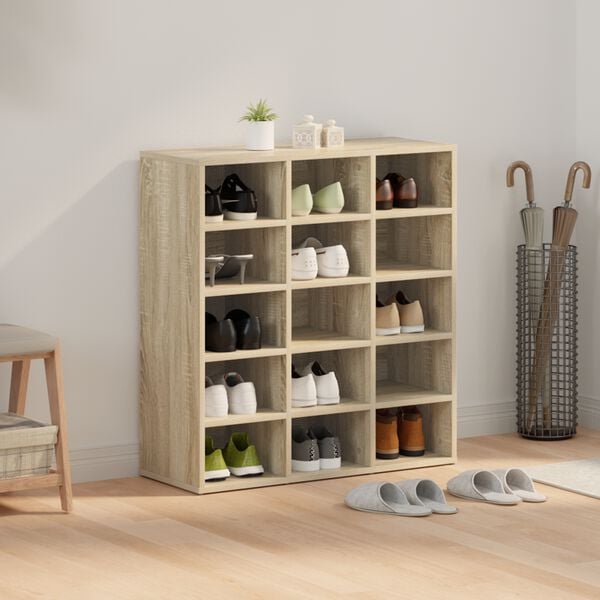 vidaXL Armario Zapatero con estante Roble Sonoma 77,5 x 30 x 83,5 cm