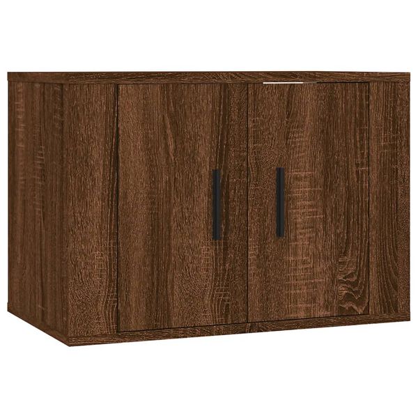 vidaXL Set de muebles para TV 4 pzas madera contrachapada marr&oacute;n roble