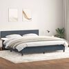 vidaXL Cama box spring con colch&oacute;n terciopelo gris oscuro 180x220 cm