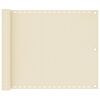 vidaXL Toldo para balc&oacute;n HDPE crema 75x400 cm