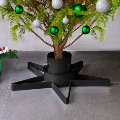 vidaXL Soporte para árbol de Navidad negro 47x47x13,5 cm