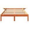 vidaXL Estructura de cama Marrón cera 140 x 190 cm