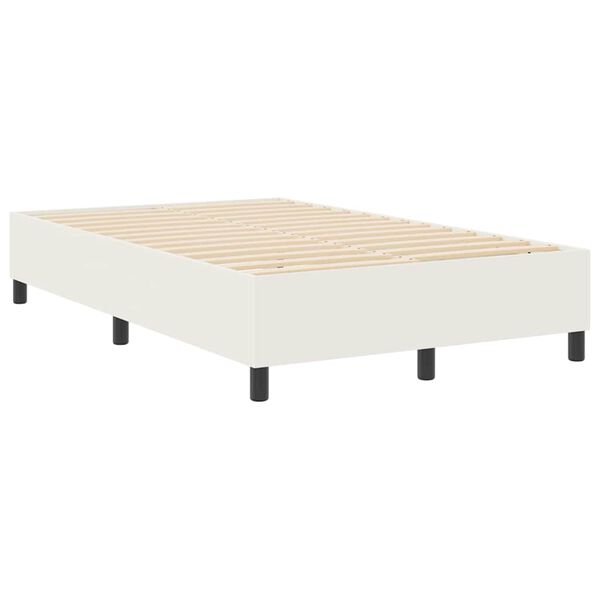 vidaXL Cama de plataforma Crema 120 x 190 cm tela