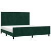 vidaXL Estructura cama sin colch&oacute;n terciopelo verde oscuro 160x200 cm