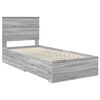 vidaXL Estructura de cama Gris Sonoma 90 x 200 cm Madera de ingenier&iacute;a