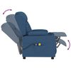 vidaXL Sill&oacute;n de masaje elevable de tela azul