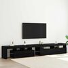 vidaXL Gabinete de TV 2 pcs Roble Negro 260 x 37 x 40 cm