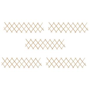 vidaXL Vallas enrejadas 5 uds madera de abeto 180x30 cm